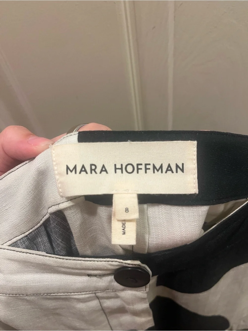 Mara Hoffman Black & White Polka Dot Maxi Skirt